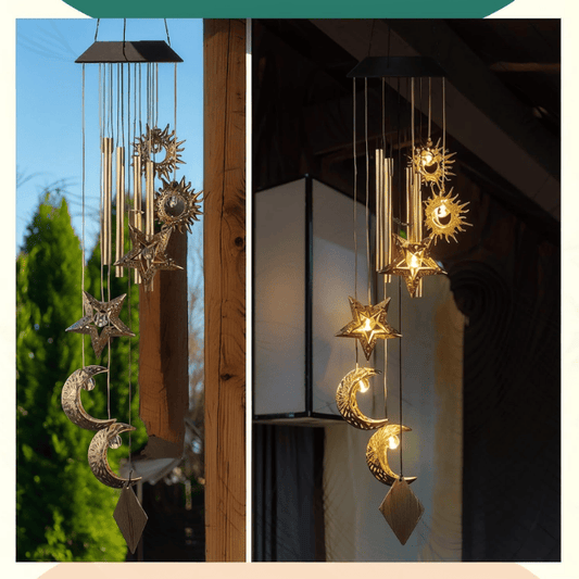 Sun Moon Star Outdoor Hanging Wind Chime