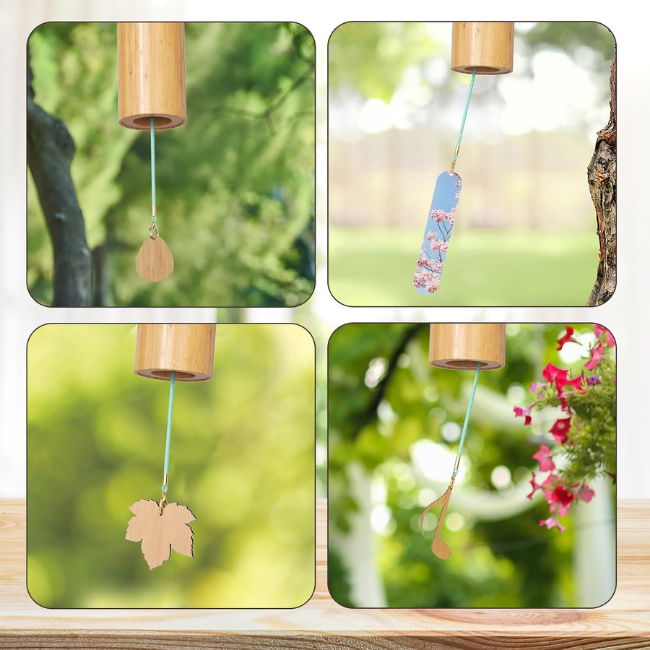 Bamboo Meditation Wind Chime – Rustic Zen Wind Bell for Outdoors & Home