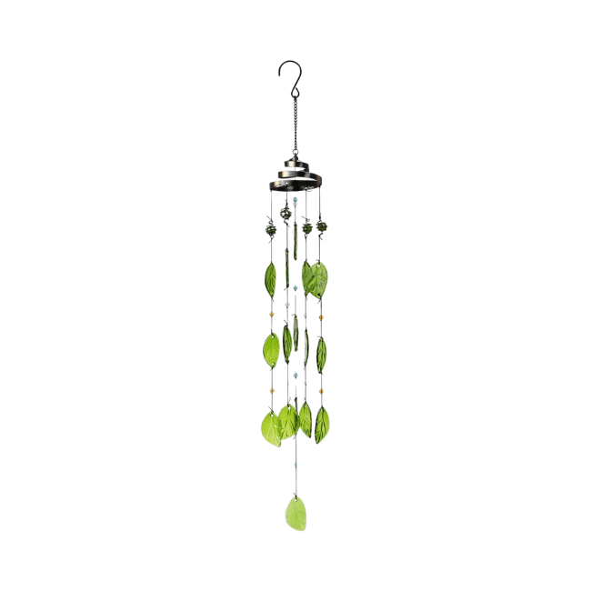 Handmade Green Glass Outdoor Wind Chime