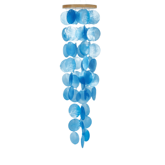 Handmade Blue Sea Glass Wind Chime