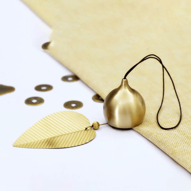 Gold Leaf Feng Shui Bell Wind Chime