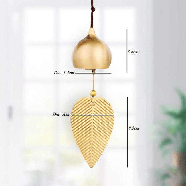 Gold Leaf Feng Shui Bell Wind Chime